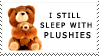 still sleep with plushies